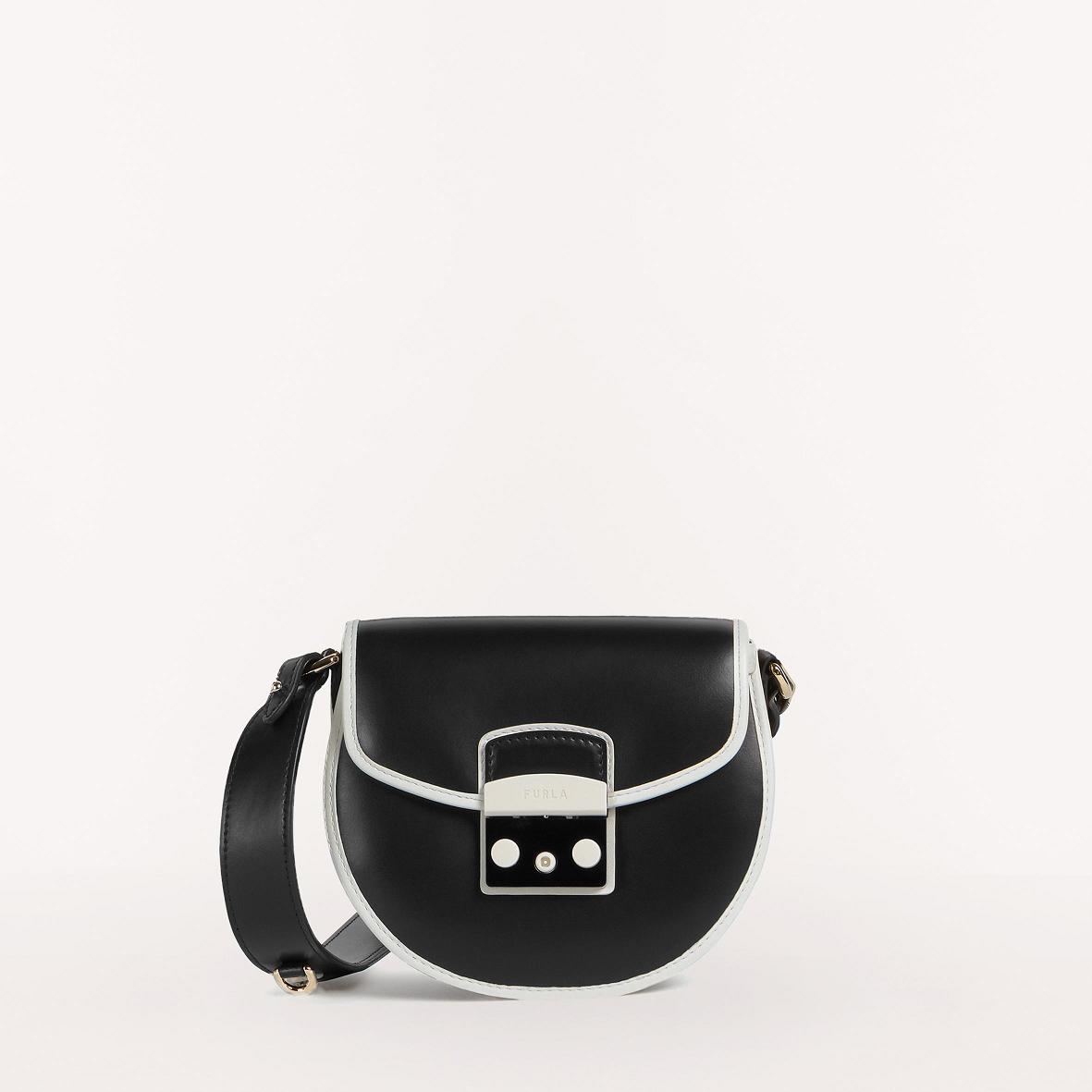 Furla Metropolis Vesker Norge - Crossbody Dame Svart Hvite FSC631875